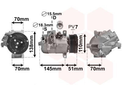 VAN WEZEL kompresorius, oro kondicionierius 5200K140